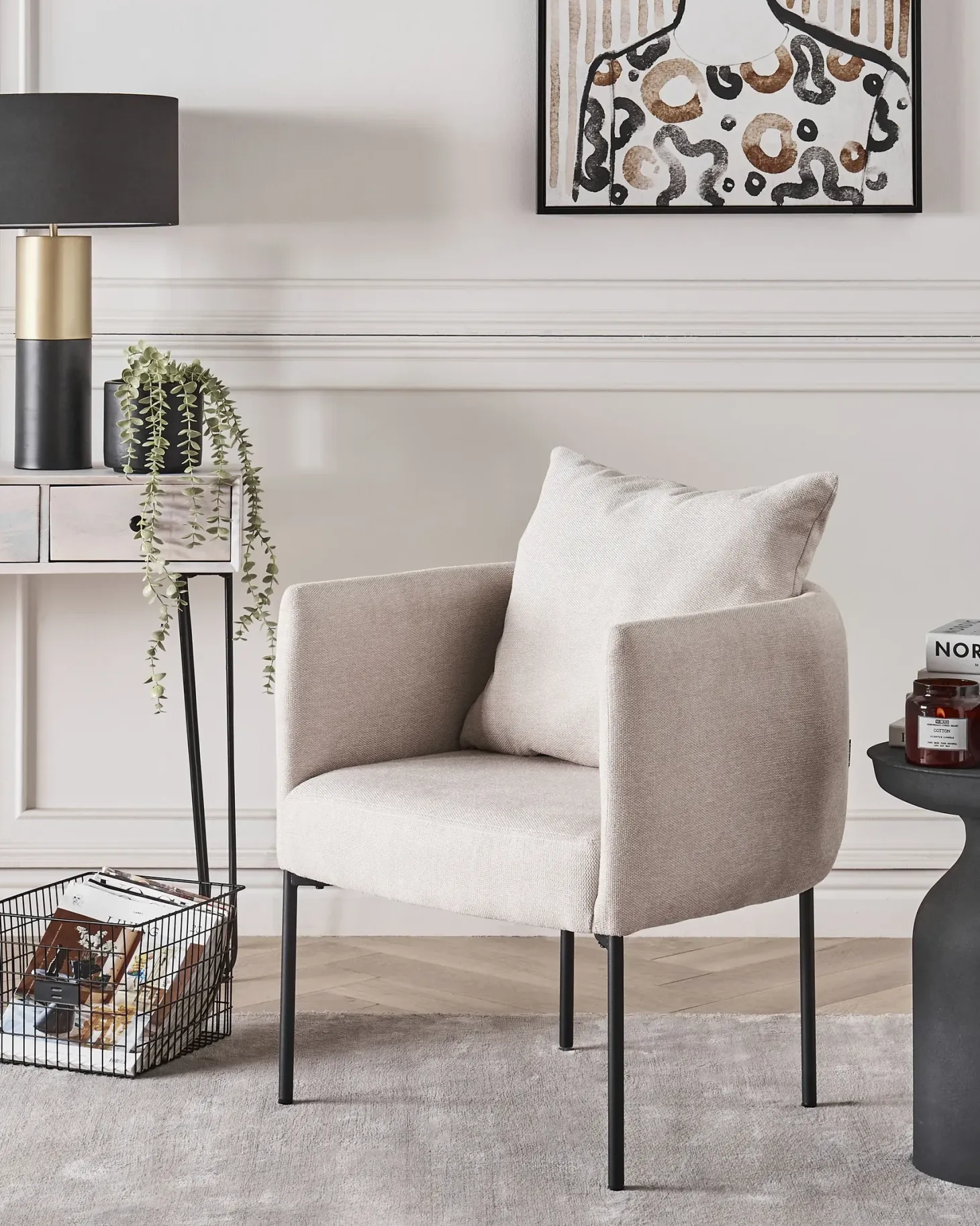 Lænestol MALMOS Lys Beige