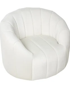 Lænestol MALUNG Velour Cremehvid