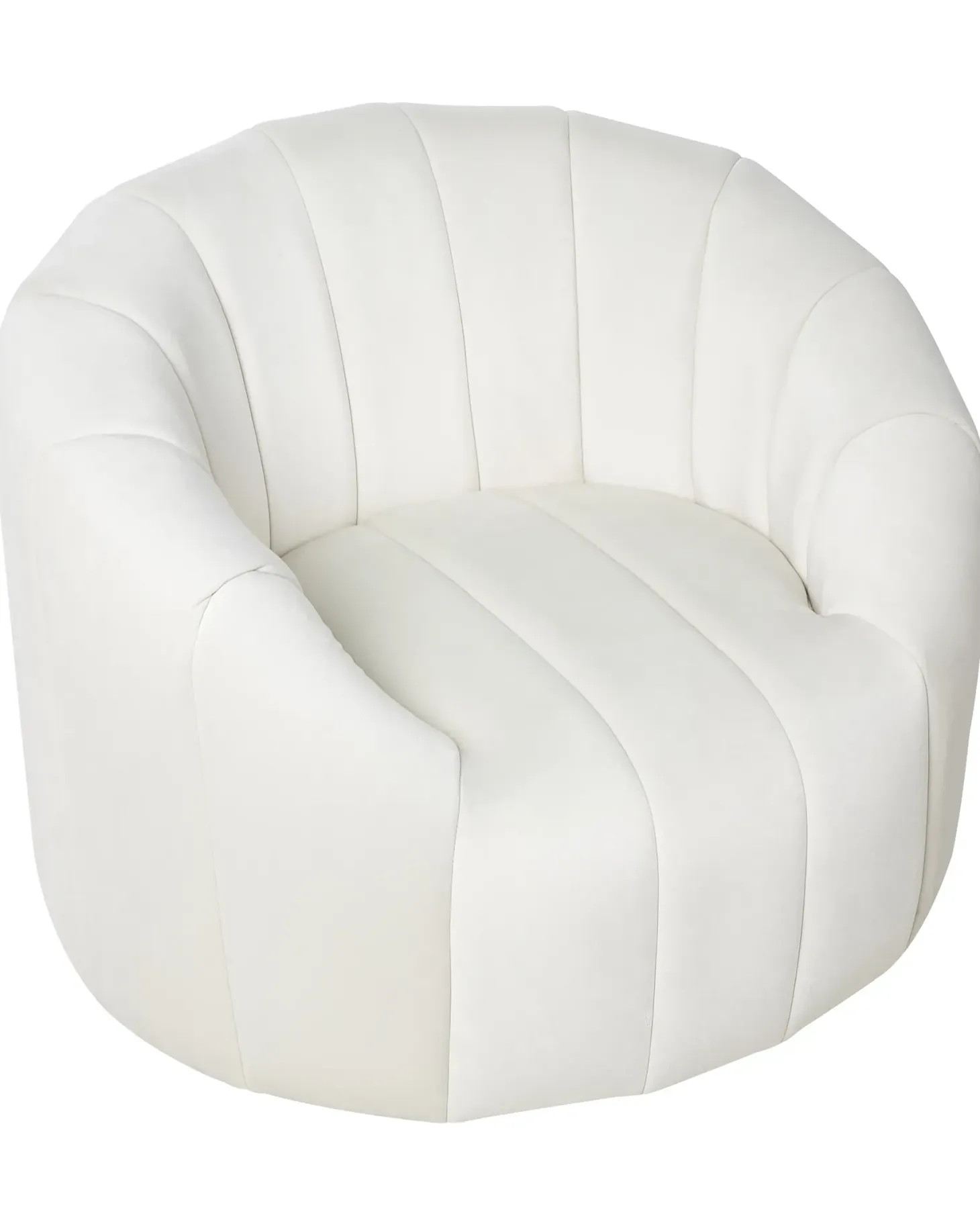 Lænestol MALUNG Velour Cremehvid