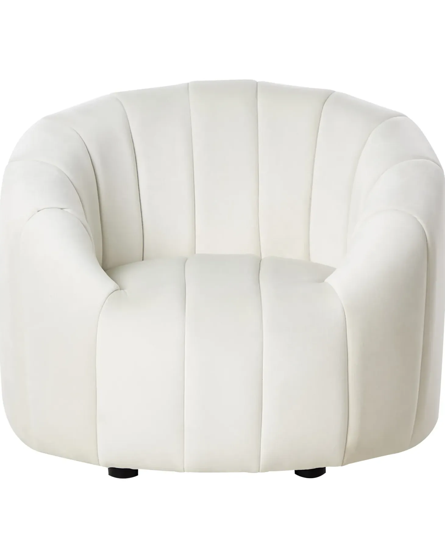 Lænestol MALUNG Velour Cremehvid