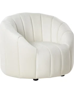 Lænestol MALUNG Velour Cremehvid