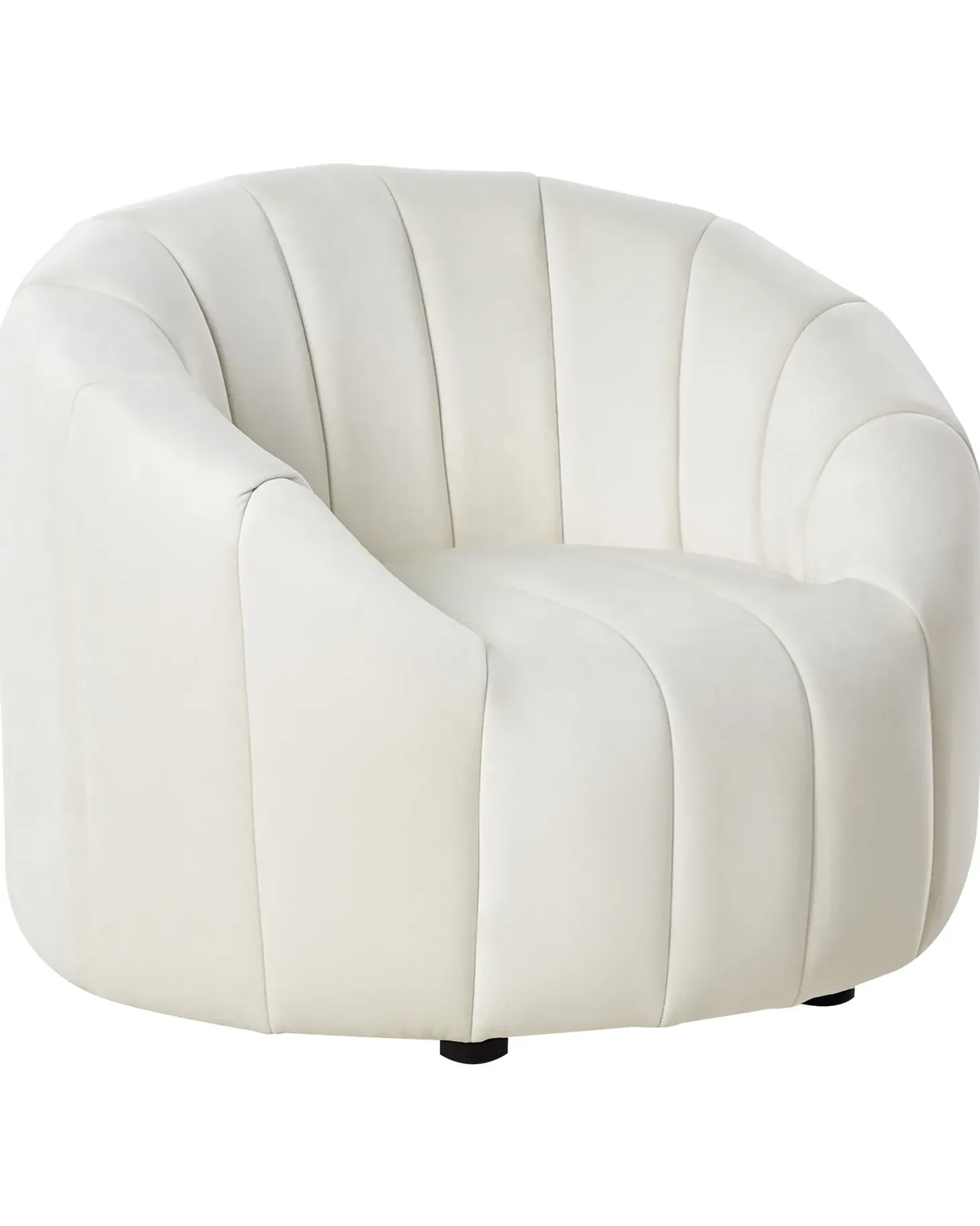 Lænestol MALUNG Velour Cremehvid
