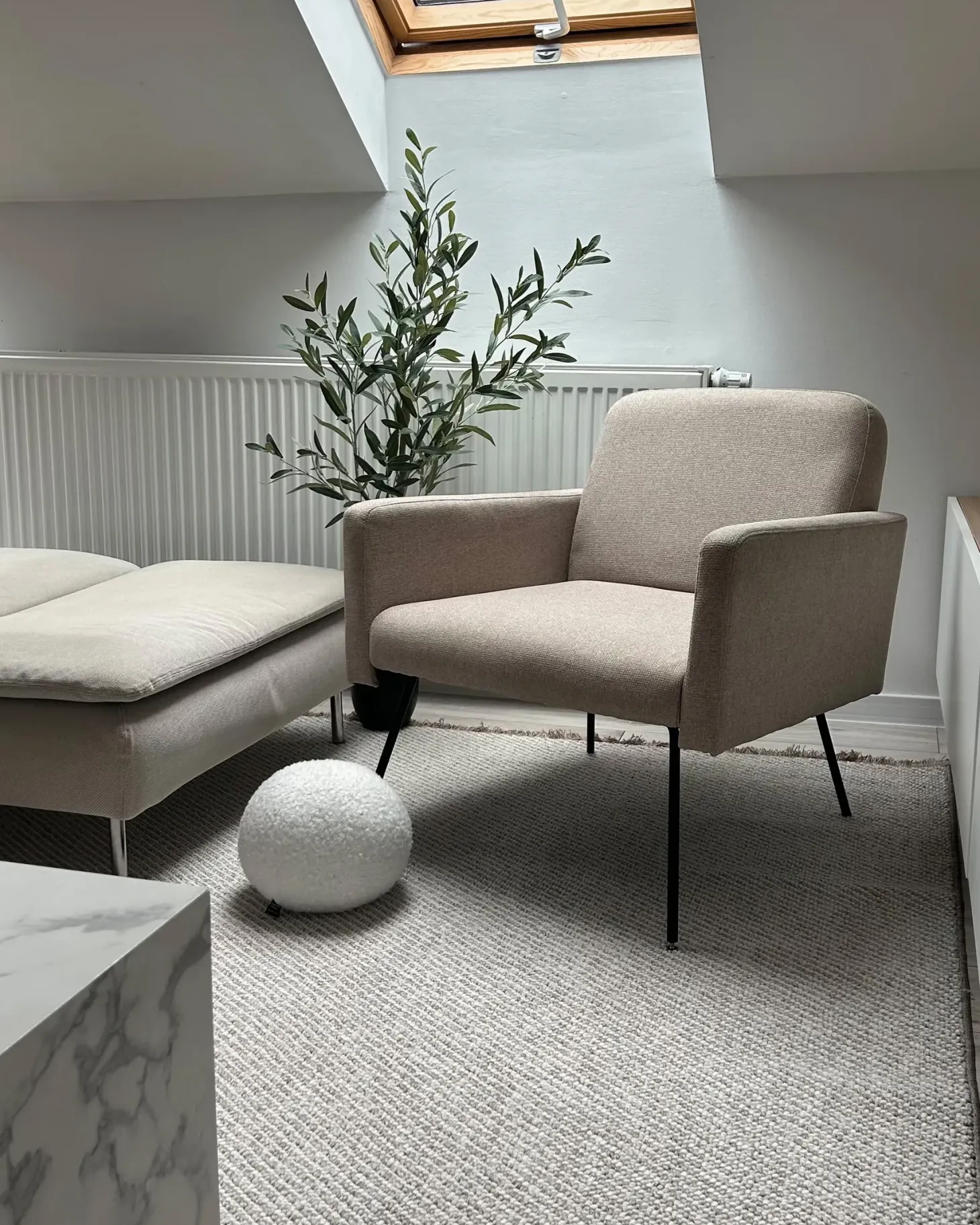 Lænestol NARKEN Beige