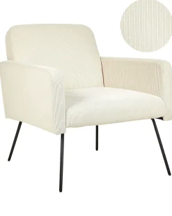 Lænestol NARKEN Fløjl Lys Beige