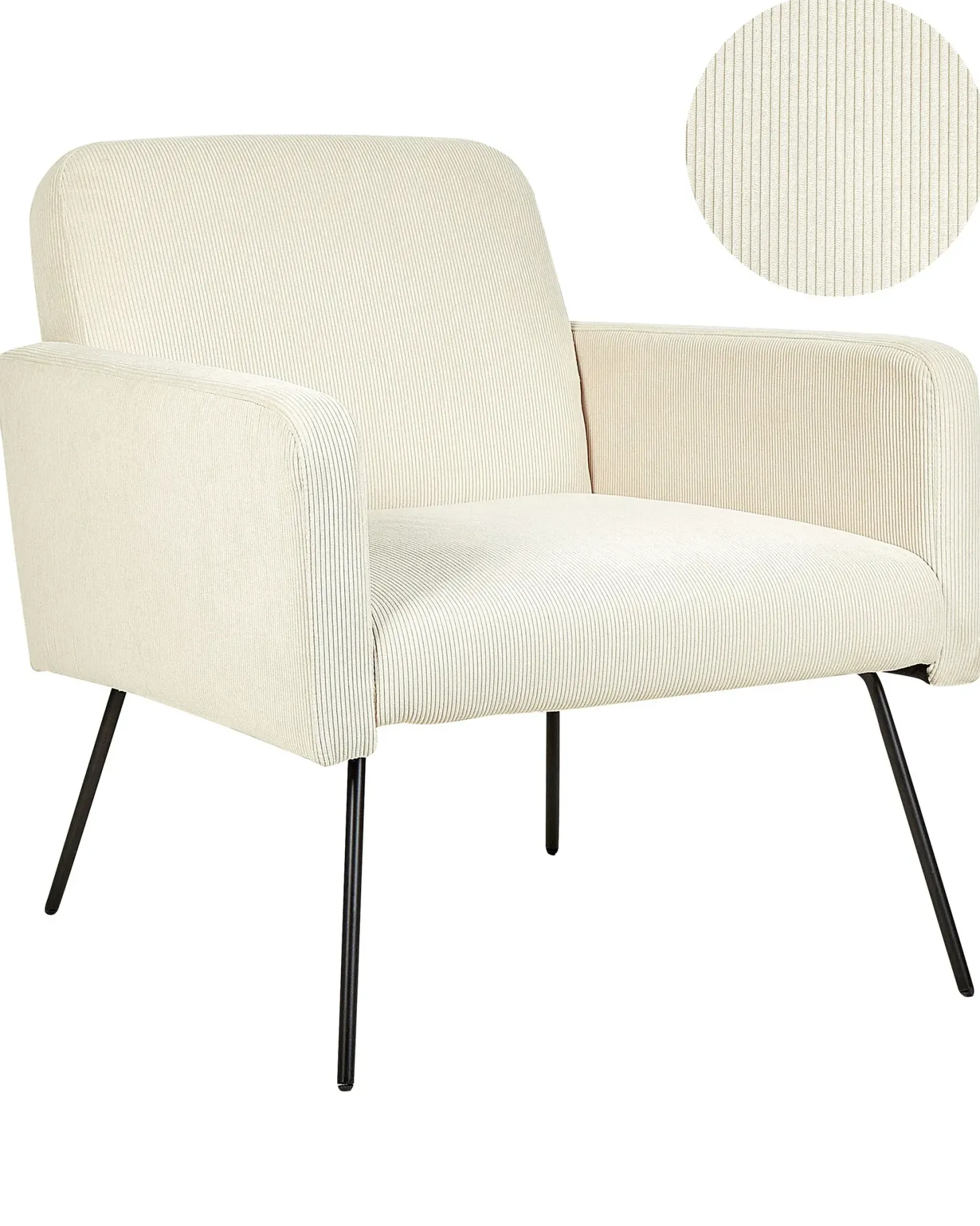 Lænestol NARKEN Fløjl Lys Beige