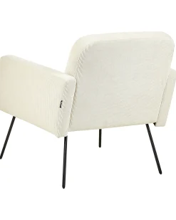 Lænestol NARKEN Fløjl Lys Beige
