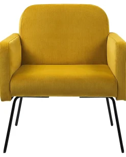 Lænestol NARKEN Velour Sennepsgul