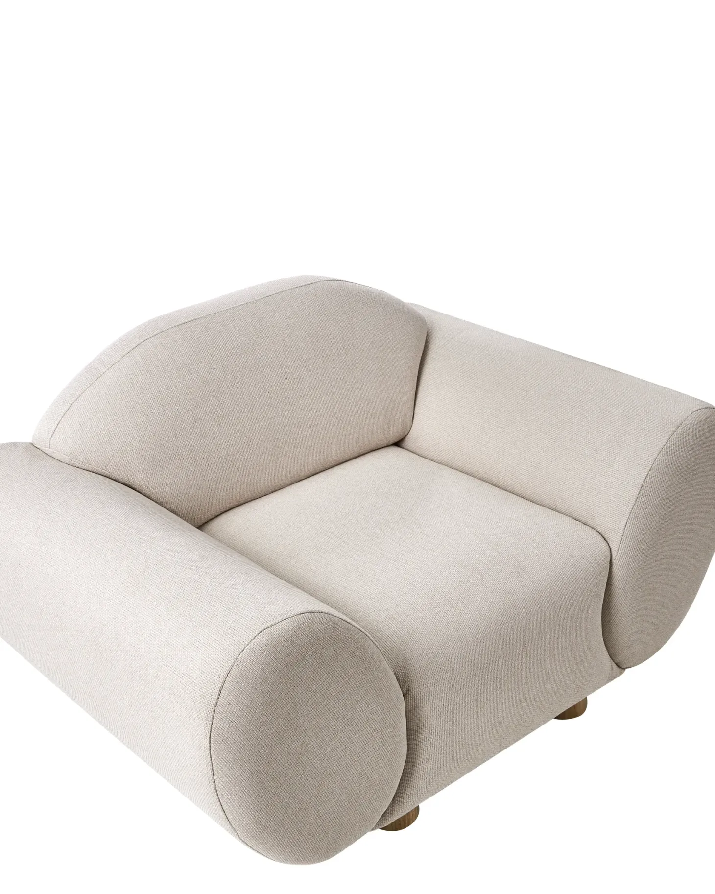 Lænestol RINGEL med puder Lys Beige