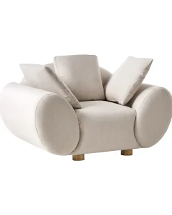 Lænestol RINGEL med puder Lys Beige