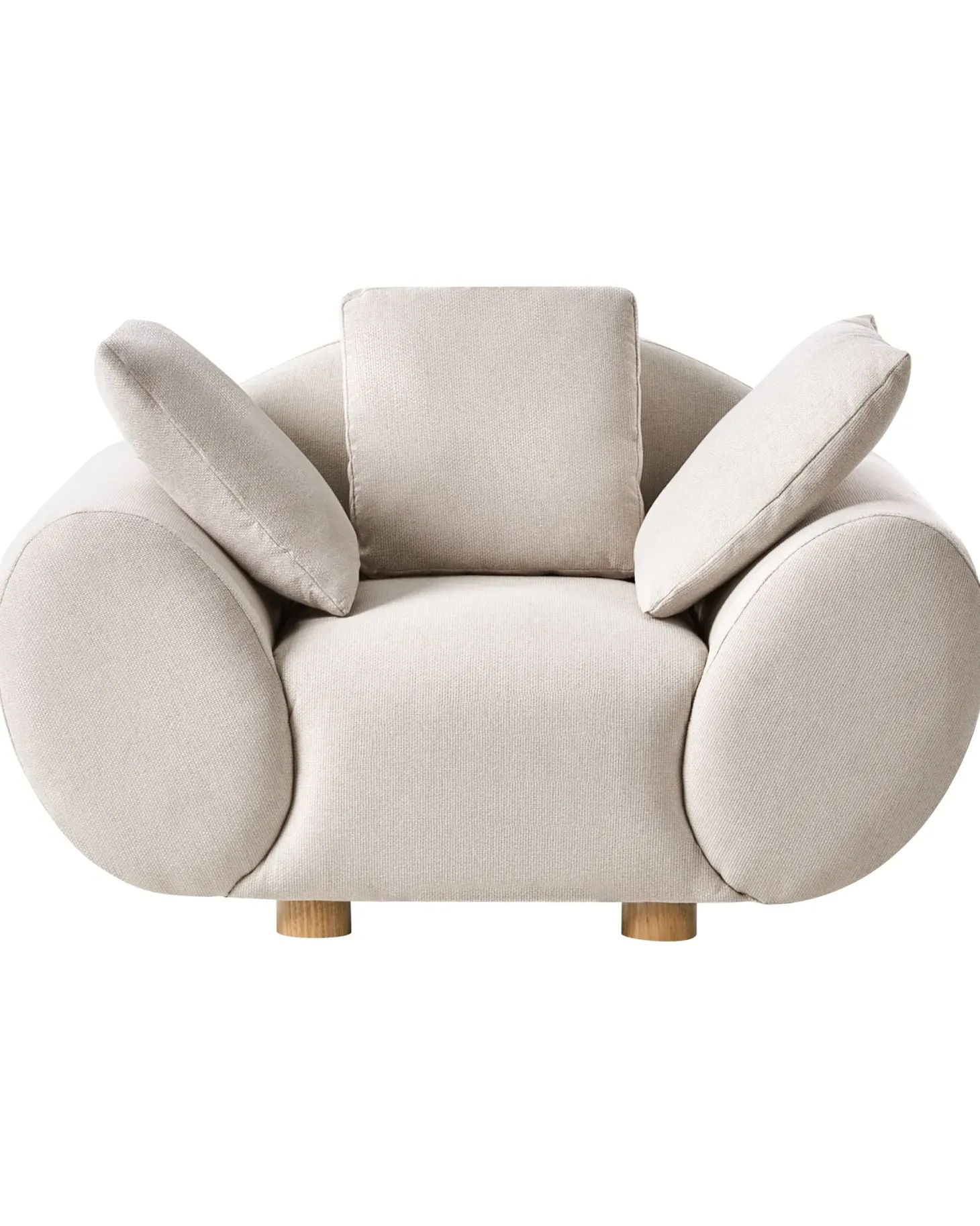 Lænestol RINGEL med puder Lys Beige