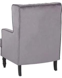 Lænestol SANDSET Velour Grå
