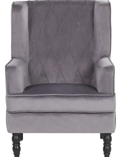 Lænestol SANDSET Velour Grå