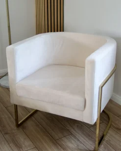 Lænestol SIRKKA Velour Lys Beige