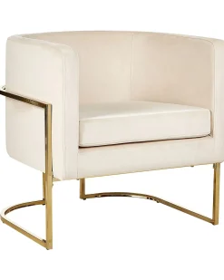 Lænestol SIRKKA Velour Lys Beige