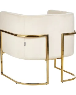 Lænestol SIRKKA Velour Lys Beige