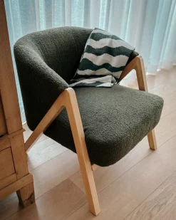 Lænestol SKEI Boucle Mørkegrøn