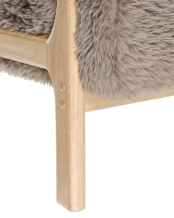 Lænestol SKOVDE Kunstig pels Brungrå