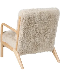 Lænestol SKOVDE Kunstig pels Lys Beige