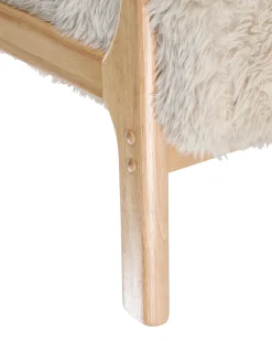 Lænestol SKOVDE Kunstig pels Lys Beige