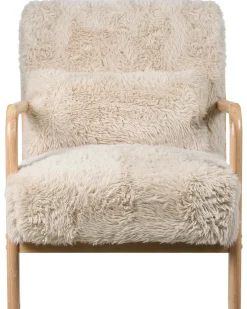 Lænestol SKOVDE Kunstig pels Lys Beige