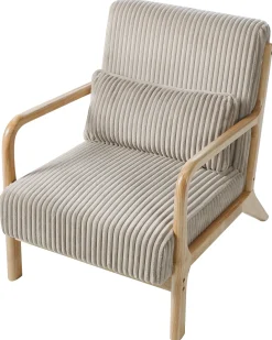 Lænestol SORSELE Fløjl Beige