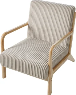 Lænestol SORSELE Fløjl Beige