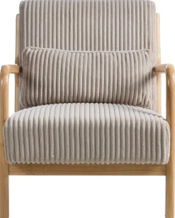 Lænestol SORSELE Fløjl Beige
