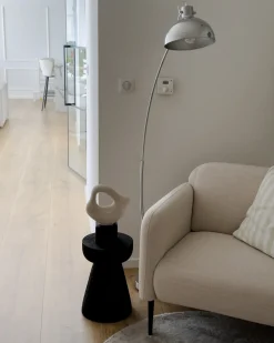 Lænestol STOUBY Hør Lys Beige