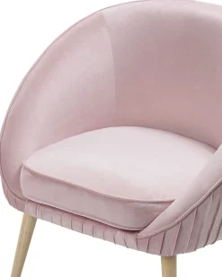 Lænestol TROMSO Velour Lyserød
