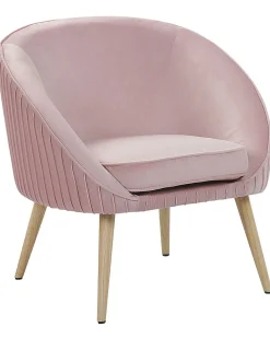 Lænestol TROMSO Velour Lyserød