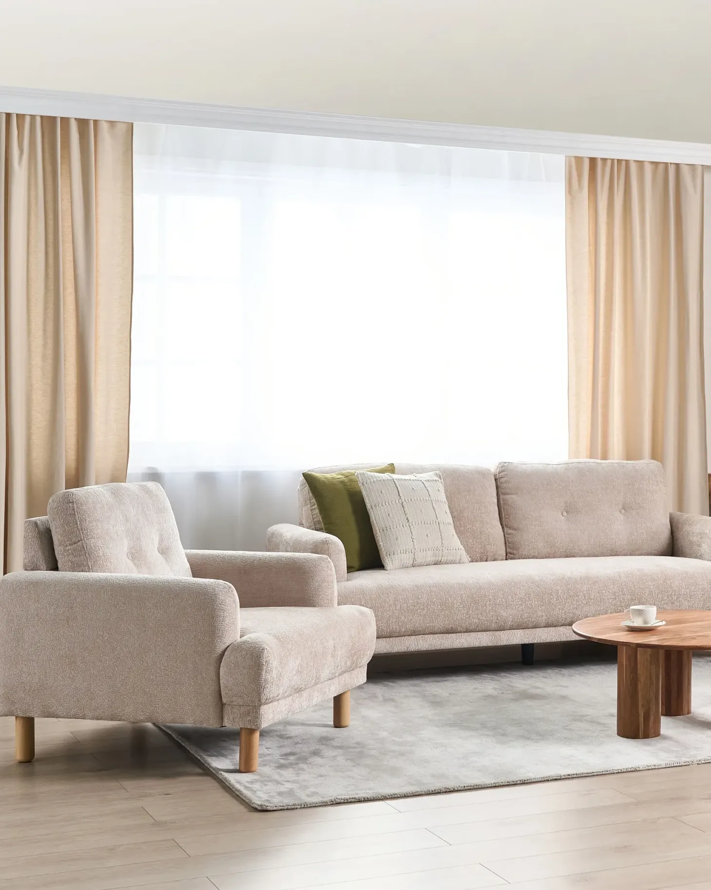 Lænestol TUVE Boucle Beige