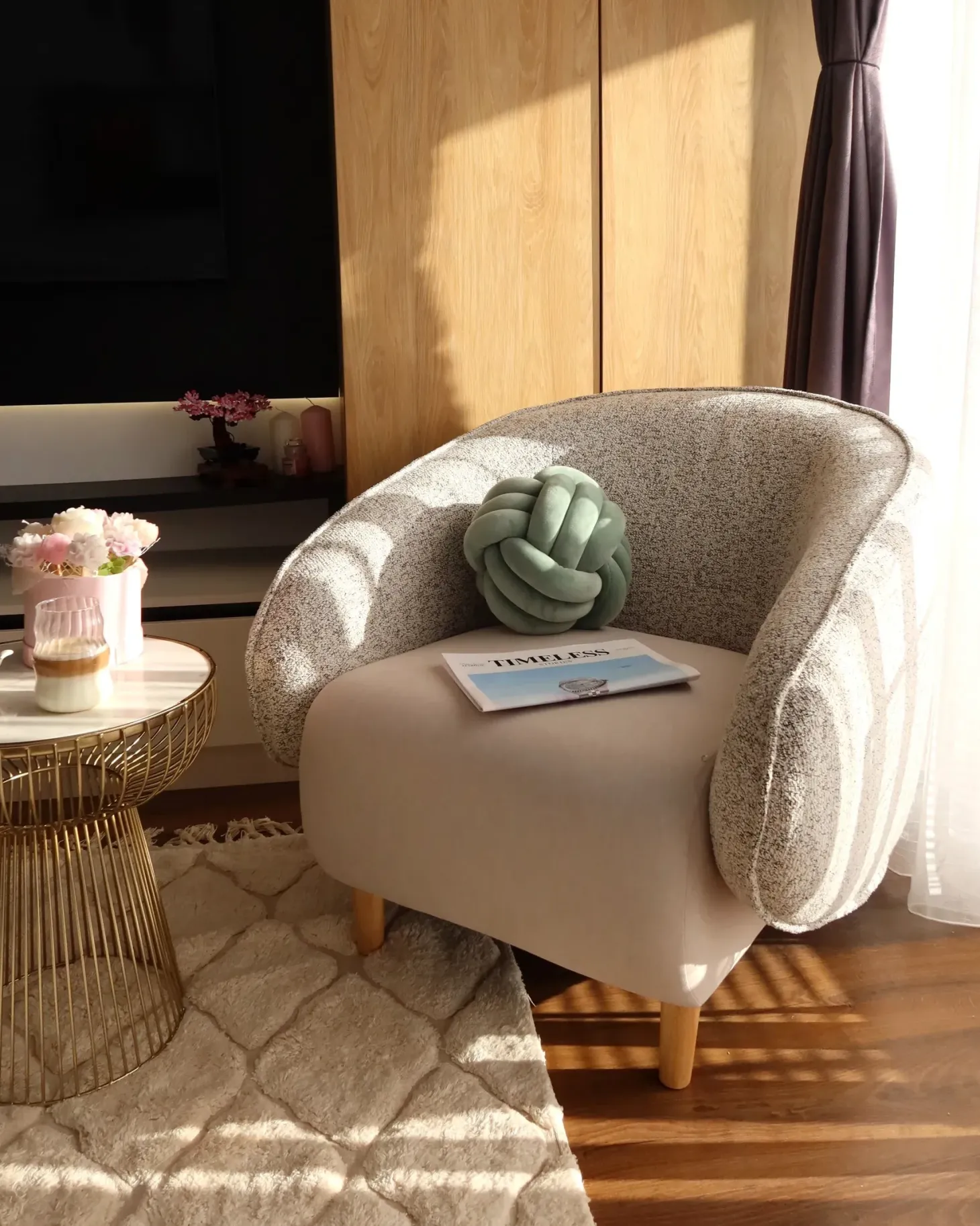 Lænestol UMEA Lys Beige