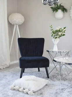 Lænestol VAASA Velour Sort