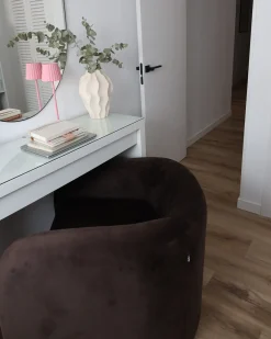 Lænestol VELTADA Velour Mørkebrun