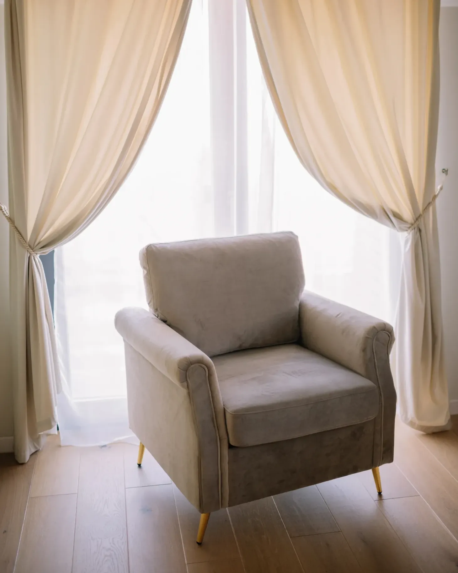 Lænestol VIETAS Velour Brungrå