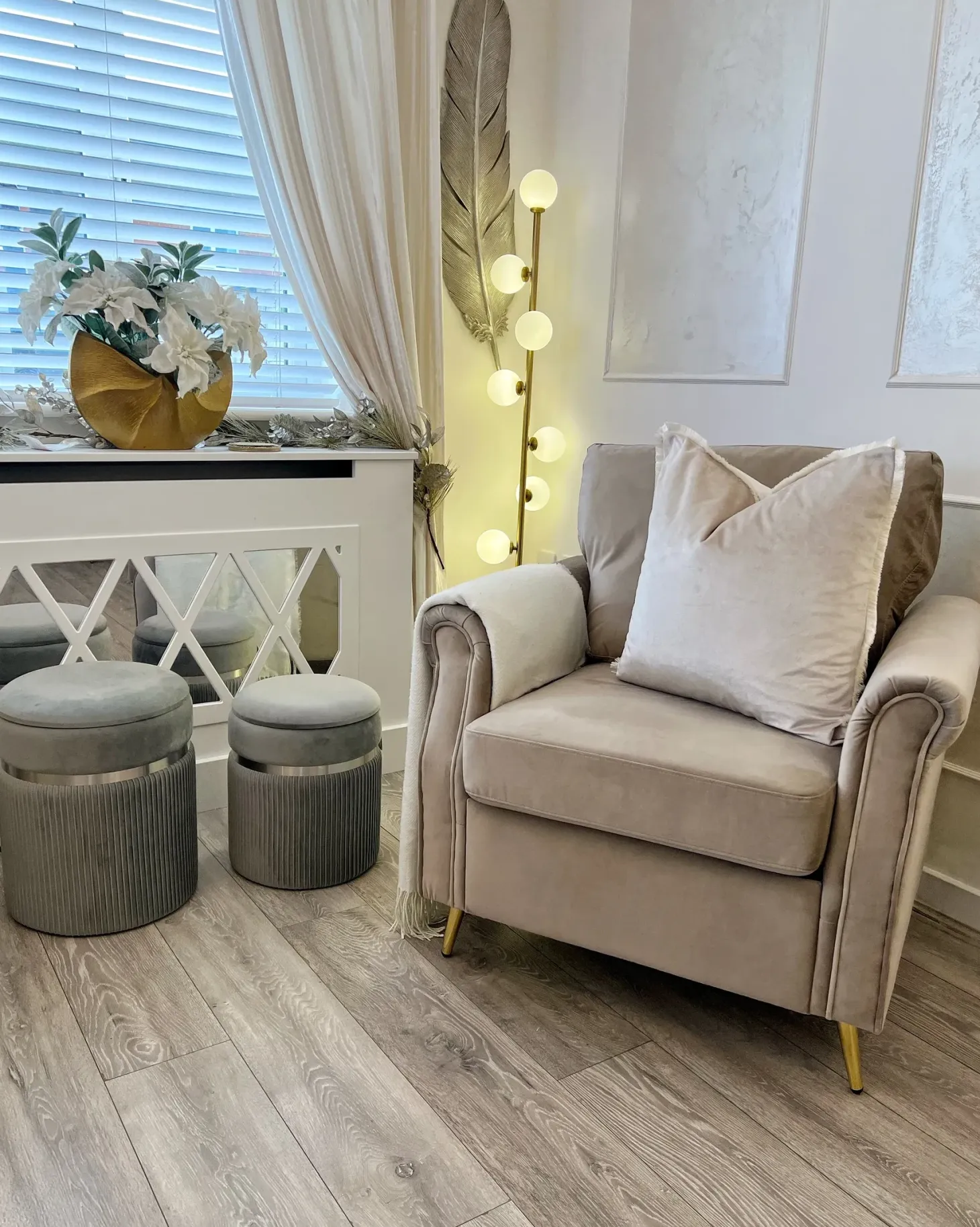 Lænestol VIETAS Velour Brungrå