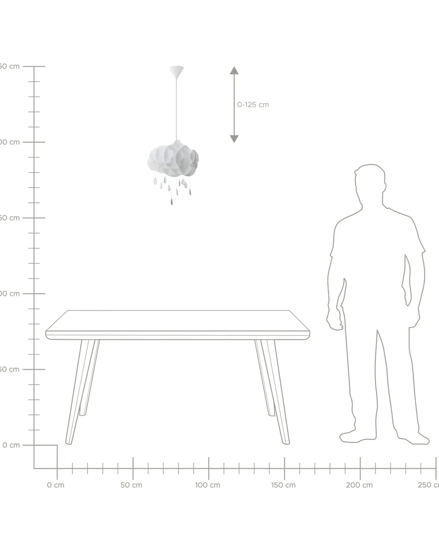 Loftlampe AILENNE Hvid
