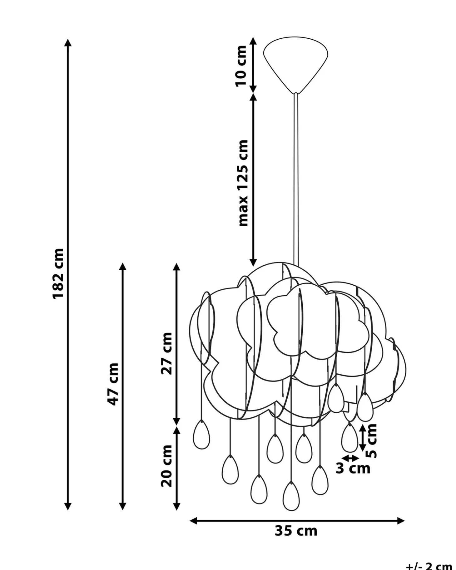 Loftlampe AILENNE Hvid