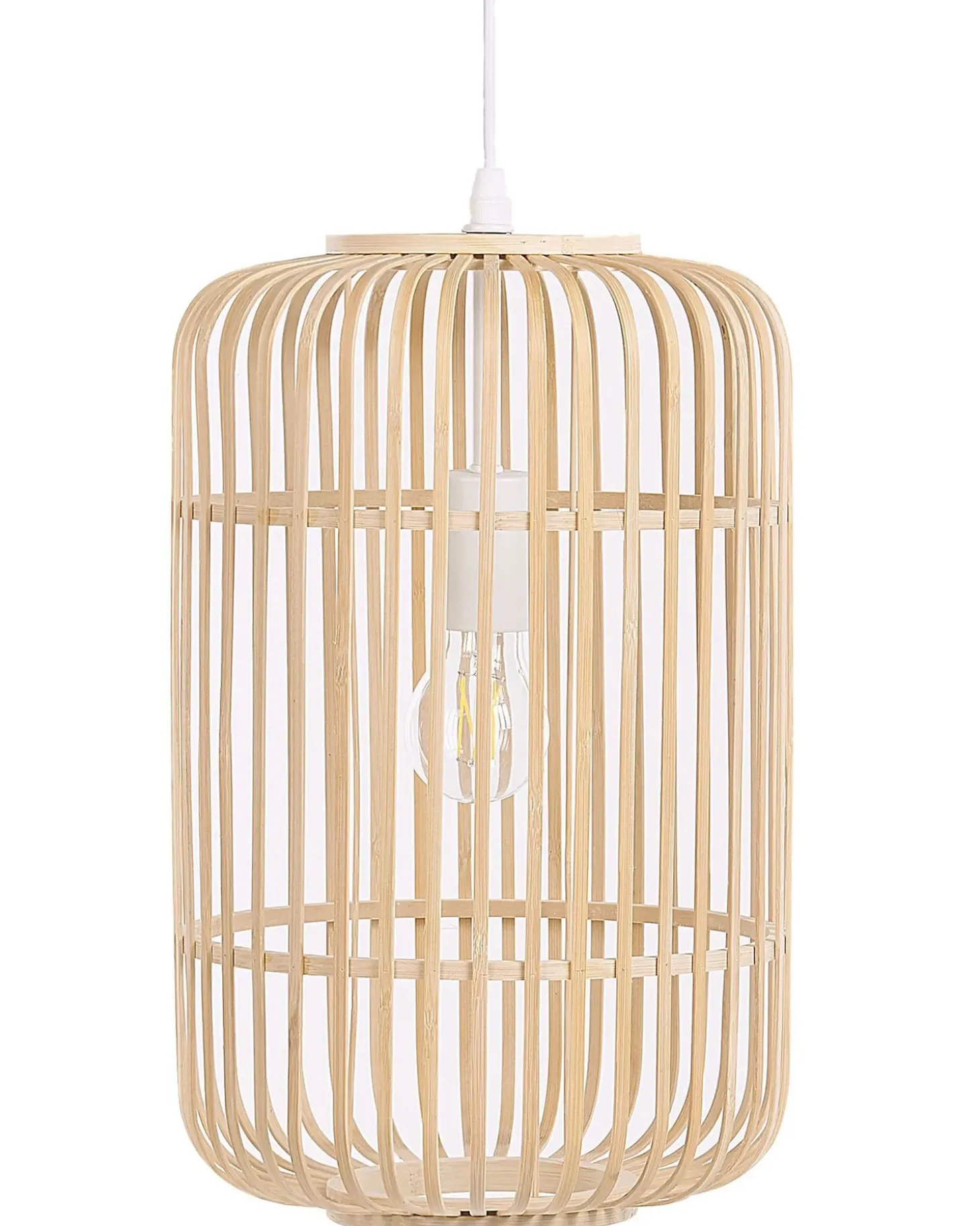 Loftlampe AISNE Bambus Lysebrun