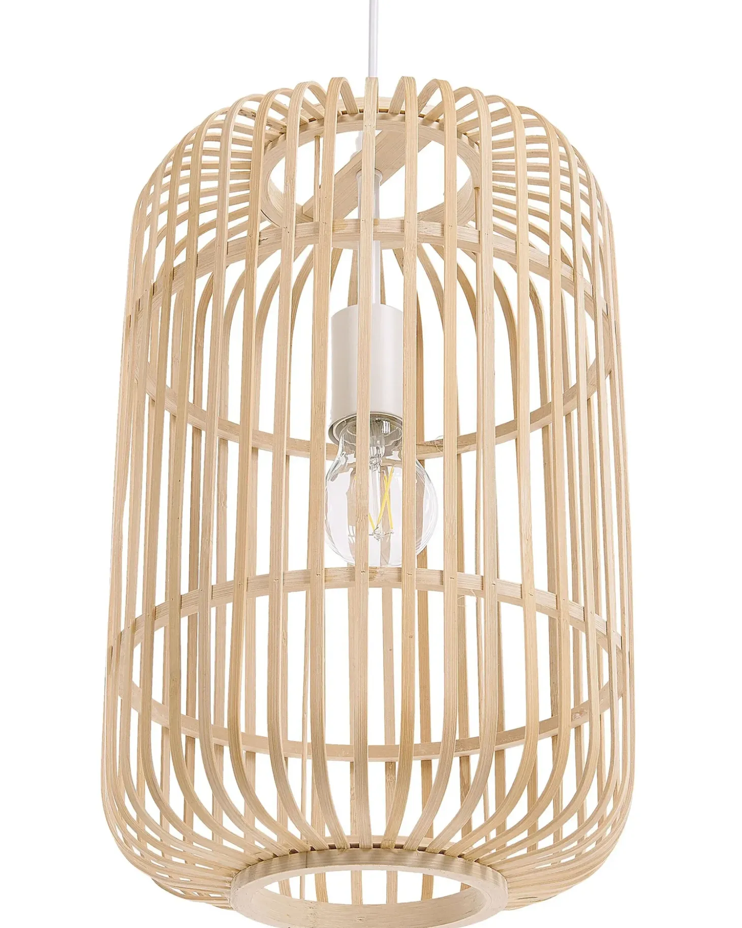 Loftlampe AISNE Bambus Lysebrun