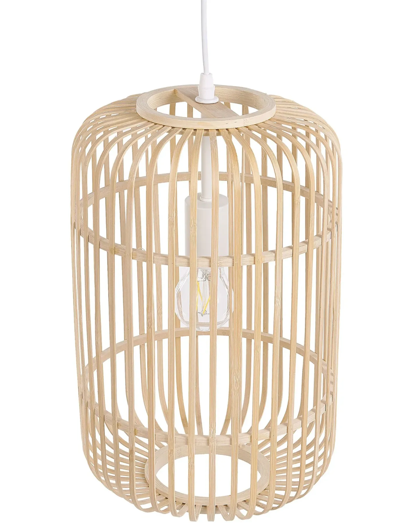 Loftlampe AISNE Bambus Lysebrun