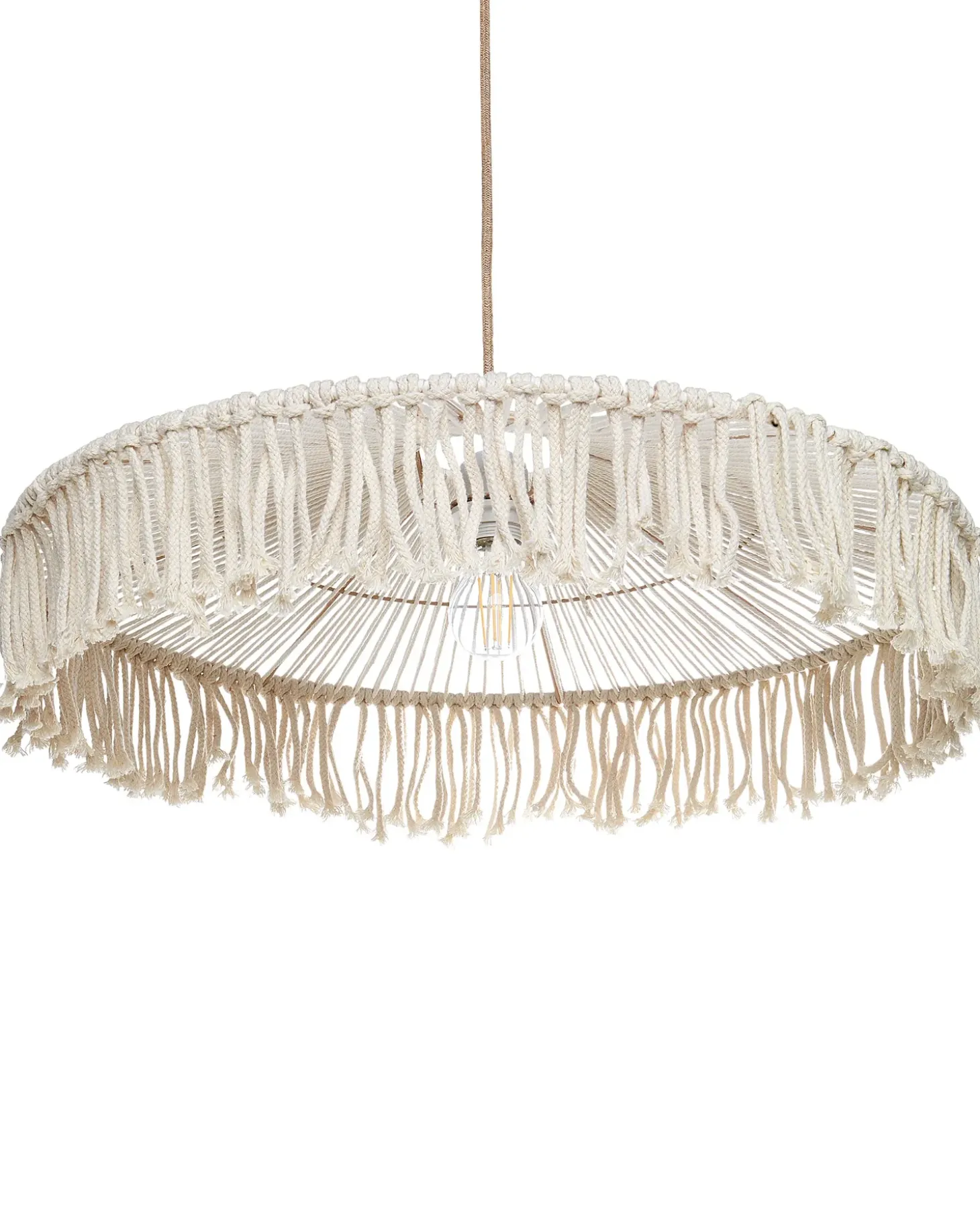 Loftlampe AKOBO papirreb Beige