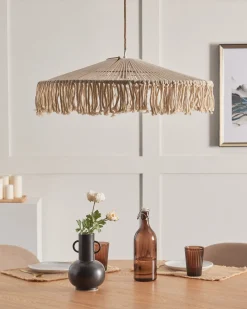 Loftlampe AKOBO papirreb Beige