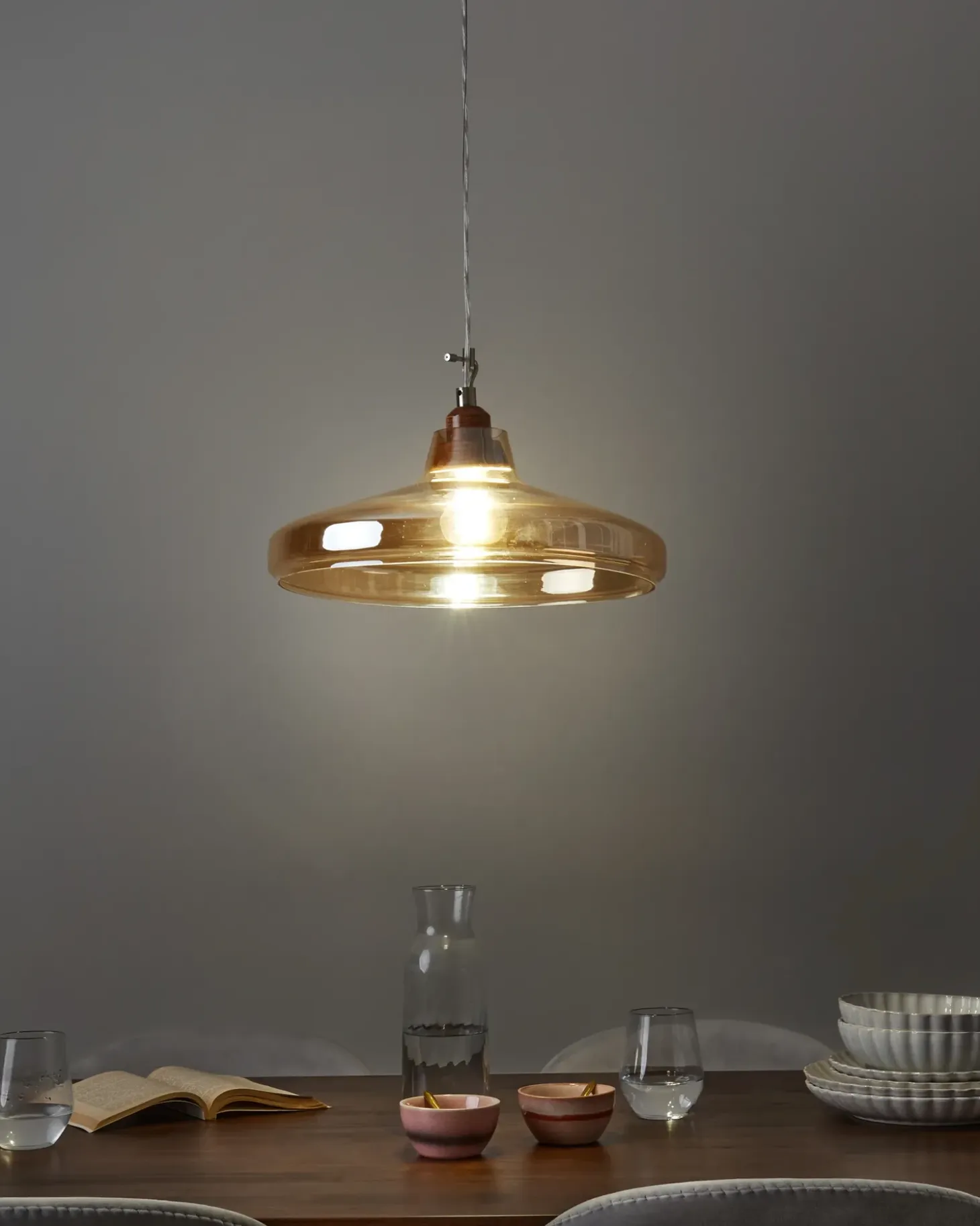 Loftlampe ALIKOS Glas Guld