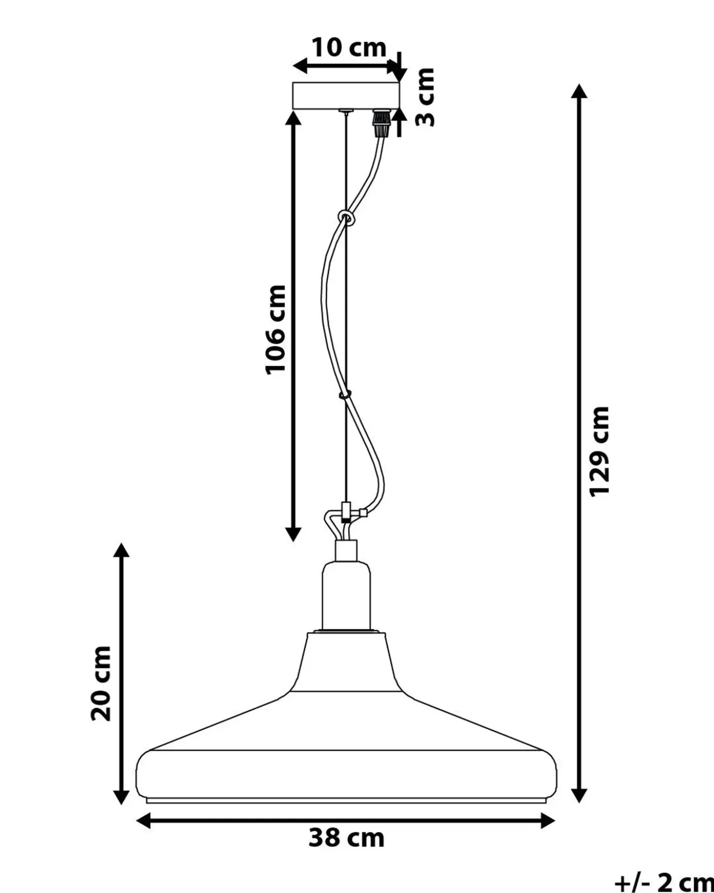 Loftlampe ALIKOS Glas Guld