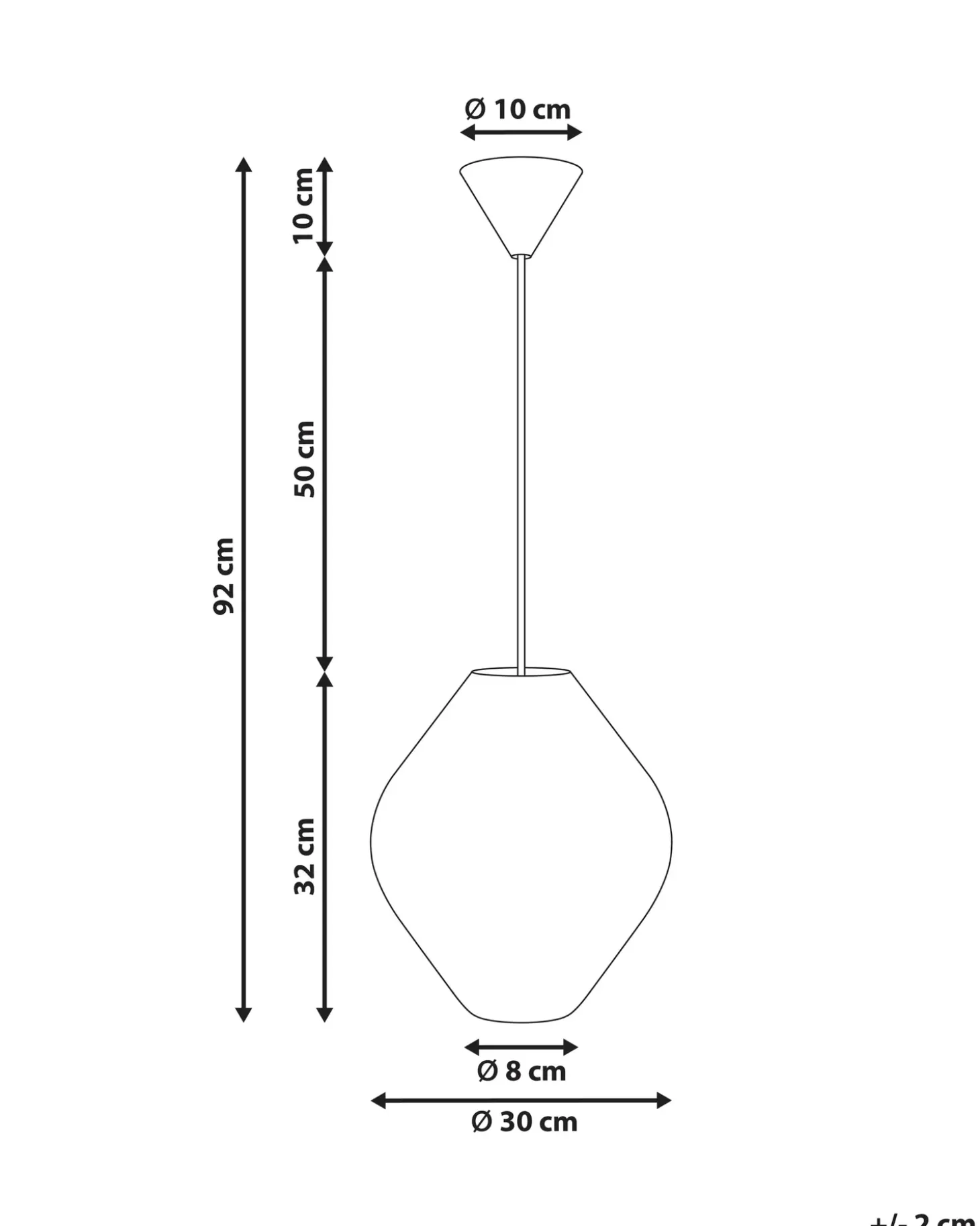 Loftlampe ALME Hvid