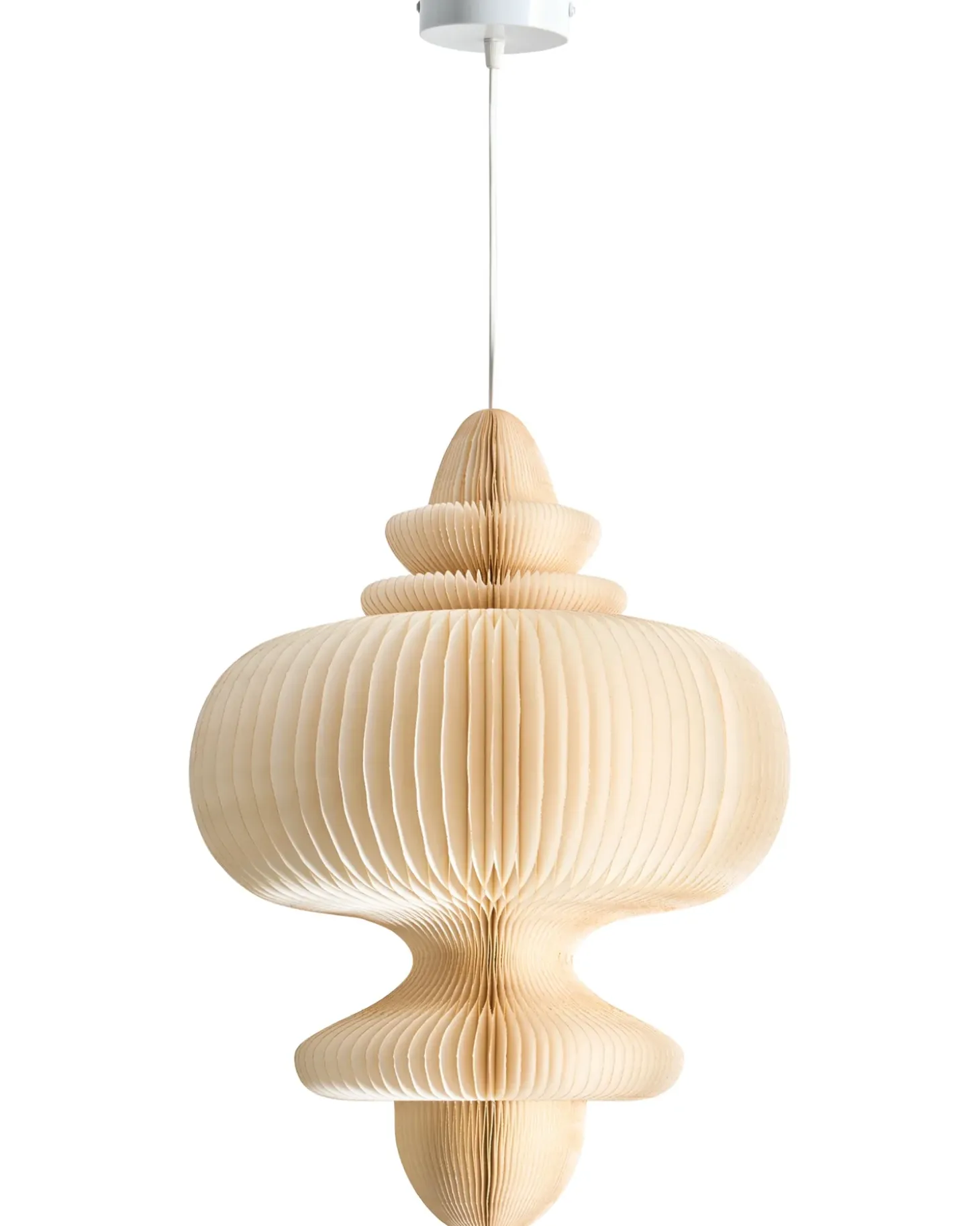 Loftlampe AMALSAN Papir Beige