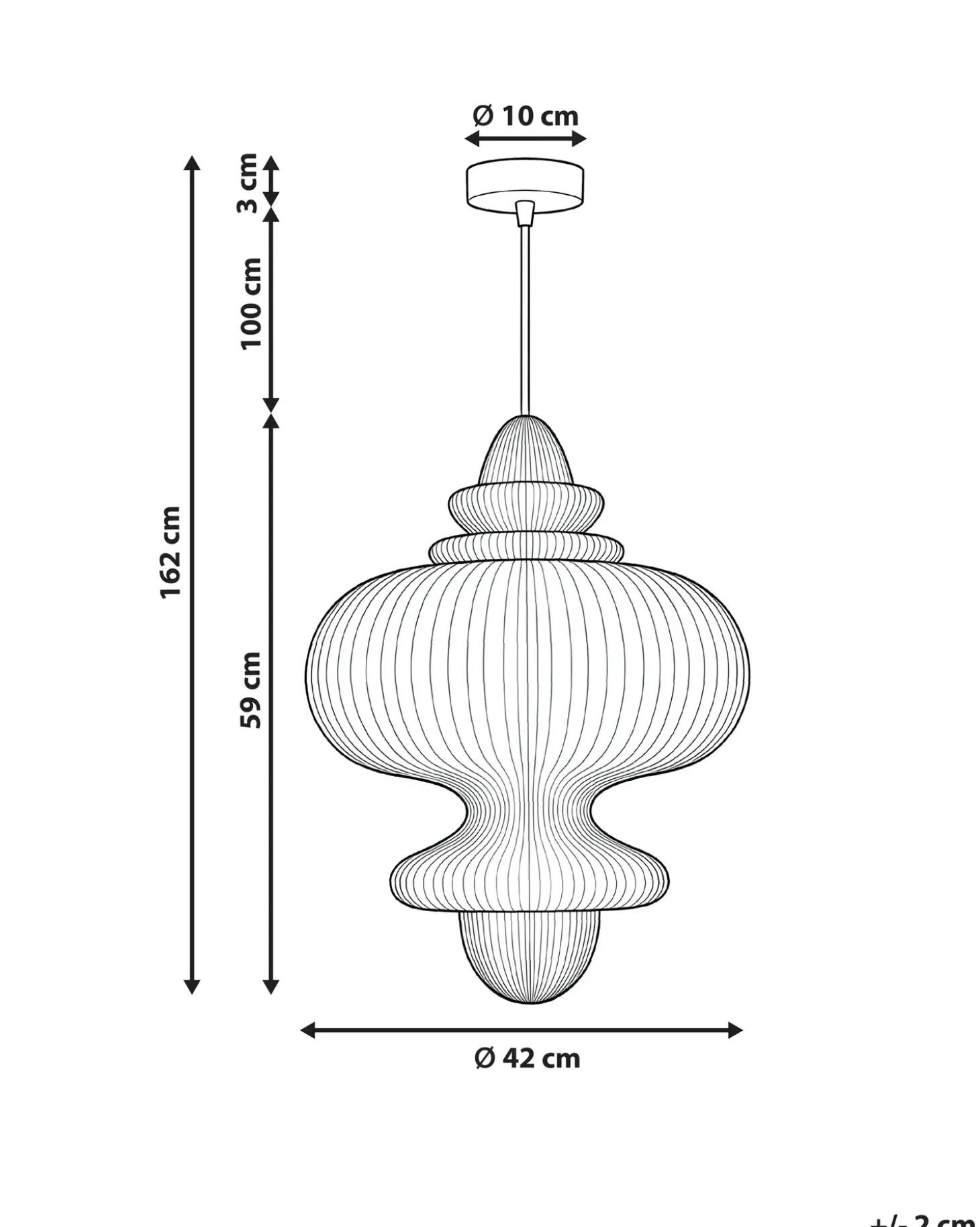 Loftlampe AMALSAN Papir Beige