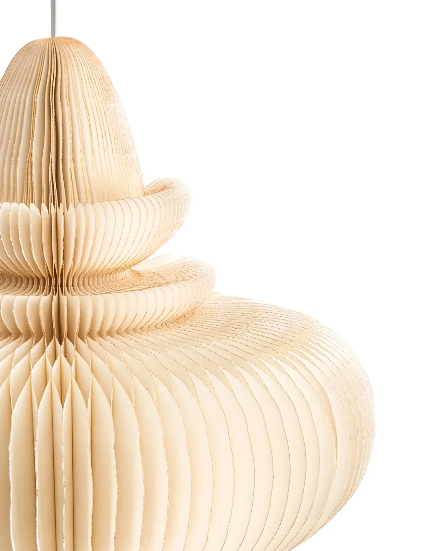 Loftlampe AMALSAN Papir Beige