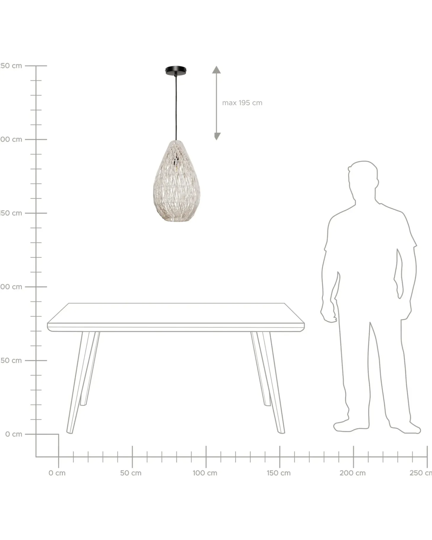Loftlampe ANNOTTO Bomuld Beige